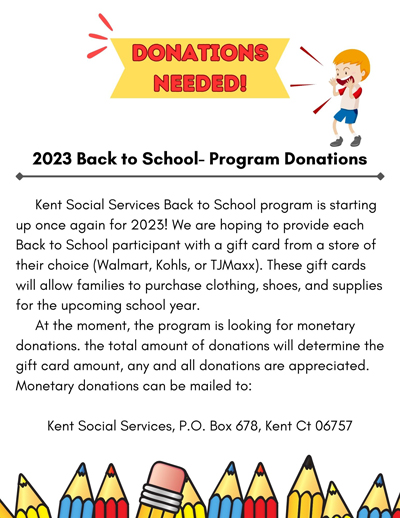 2023 Back to School Program Donations